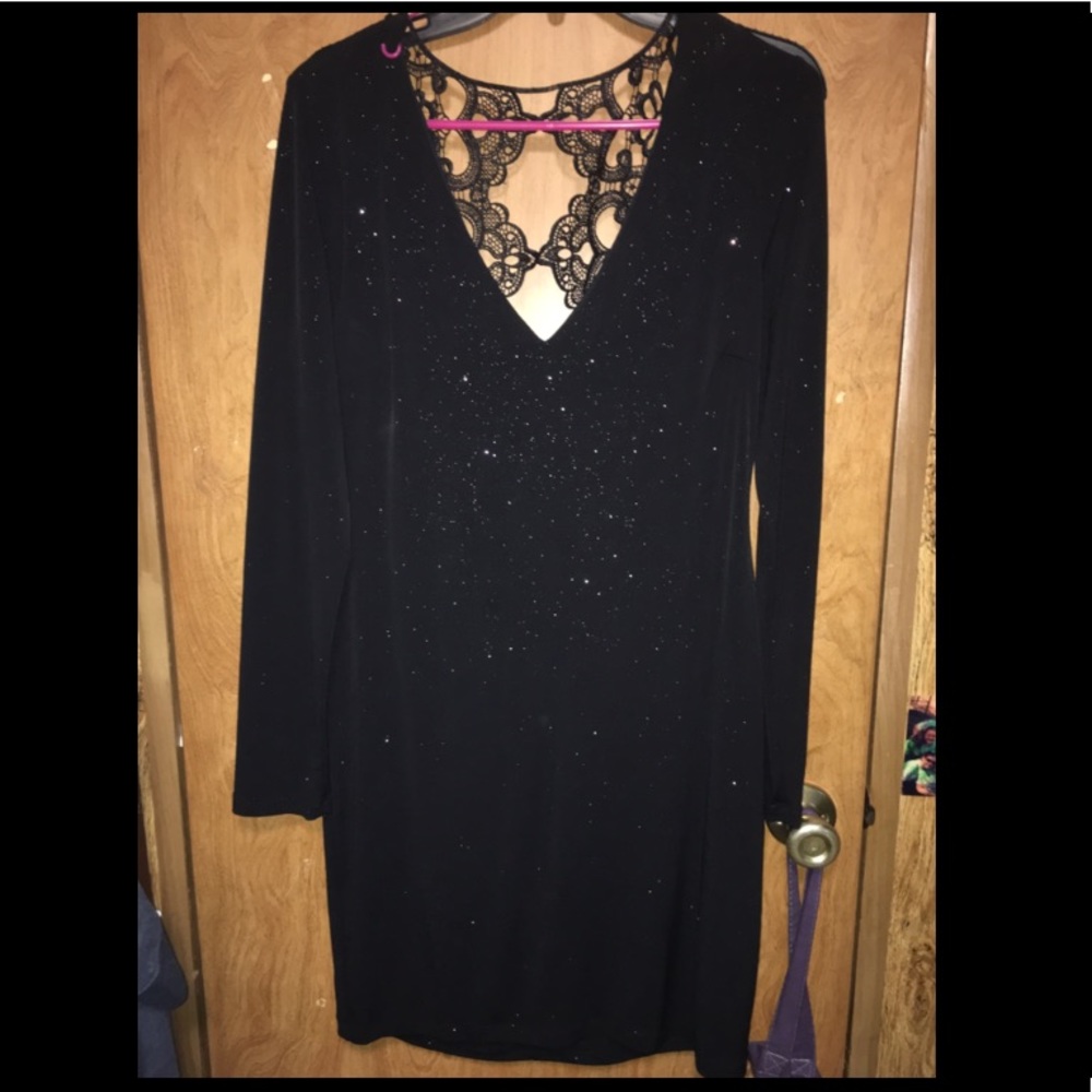 black sparkly dress